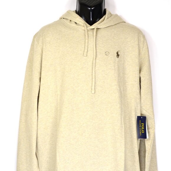 Polo Ralph Lauren Men's Size L Tan & Brown Pullover Hoodie NWT - Picture 1 of 4
